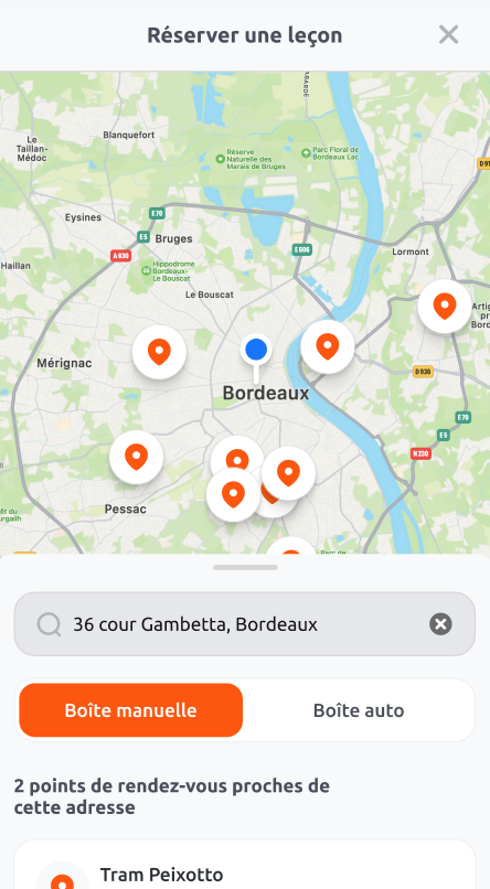 Capture d’écran de l'application