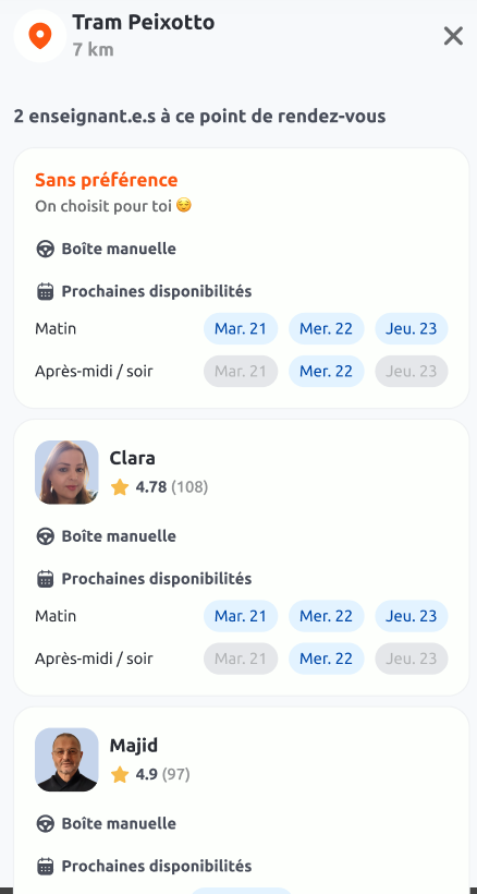 Capture d’écran du choix du moniteur